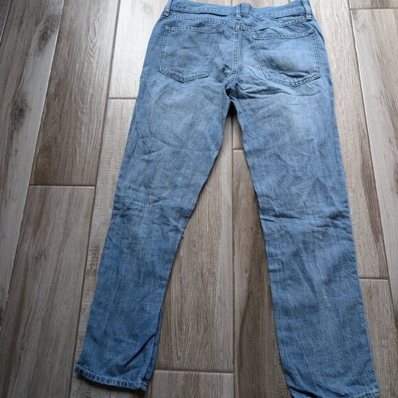 GAP Denim Best Girlfriend Women’s Jeans Size 27 Distressed Light Wash - Picture 2 of 5